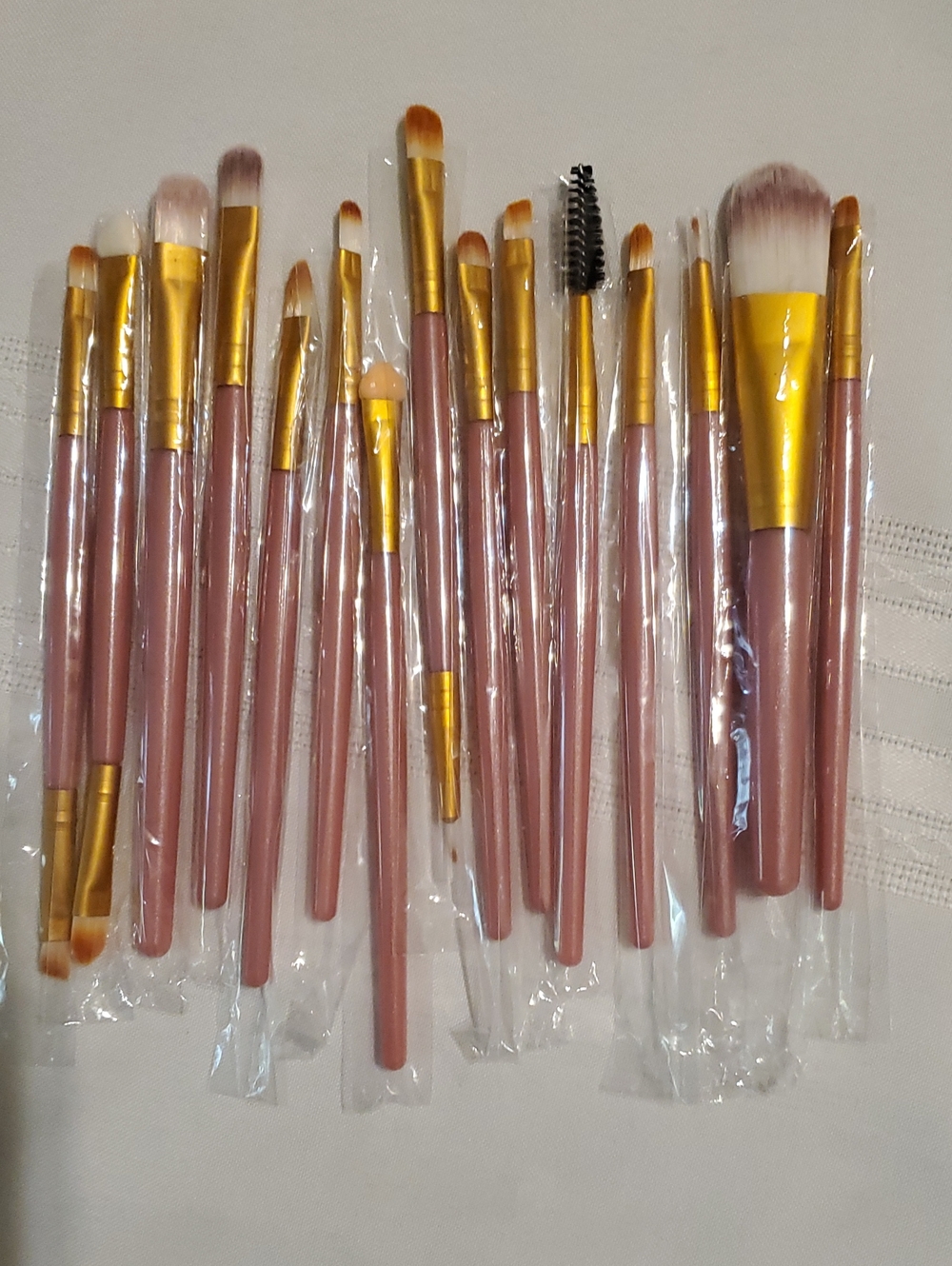 New Great Quality Pink and Gold Makeup Brush Set